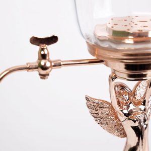RoyalAntiquess Handmade Brass Copper Lady Fairy Absinthe Fountain with Wings- 2 Spout Absinthe tower -Absinthe Dispenser
