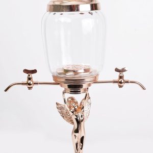 RoyalAntiquess Handmade Brass Copper Lady Fairy Absinthe Fountain with Wings- 2 Spout Absinthe tower -Absinthe Dispenser